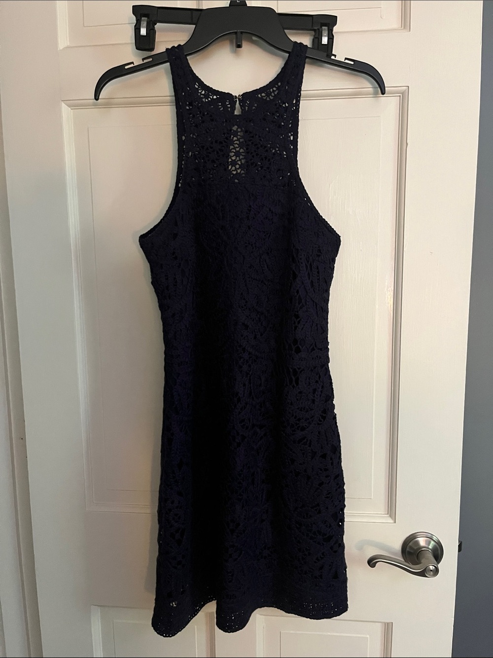 Lily Pulitzer Navy Crochet Halter Dress